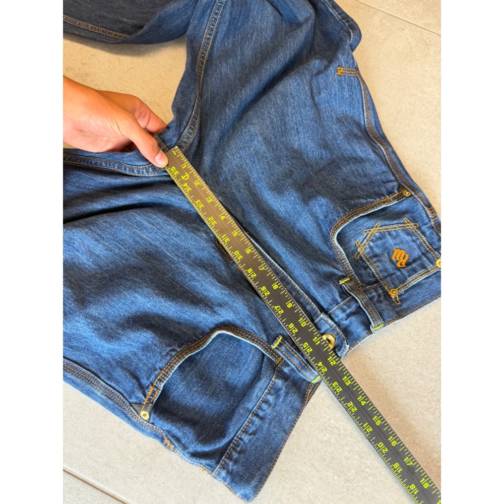 Vintage Rocawear Baggy Embroidered Jeans Y2K Streetwear Wide Leg Blue 32x30 - Picture 8 of 9